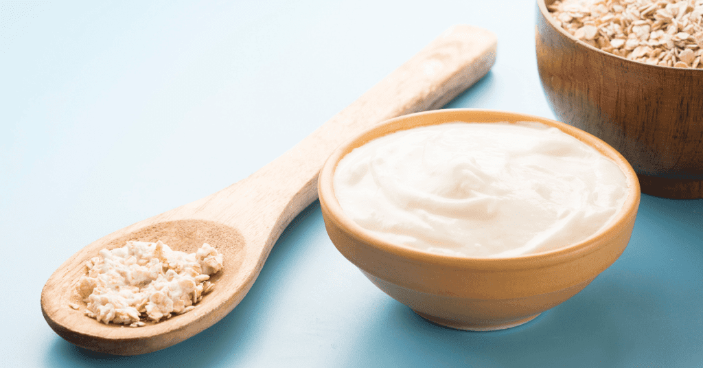 Oatmeal and Yogurt for Recipe and Natural skincare